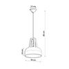 Lampa Wisząca Casco 1 E27 Czarny  Wood Sollux Sl.0390