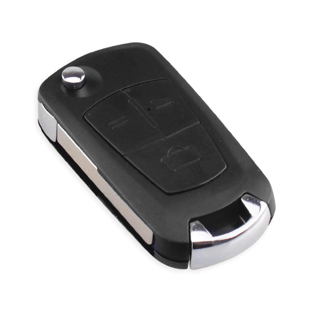 KEYYOU New Flip Folding Remote Key Case 3 Button Black 3 BTN For Vauxhall Opel Astra Vectra Zafira HU100 Blade Free Shipping