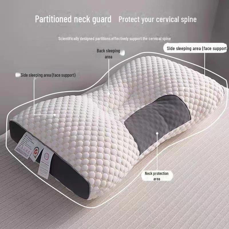 Cervical Support Sleep Aid SPA Pillow - Anti-Deformation, Massage, Non-Collapsible Core (Single Pair)
