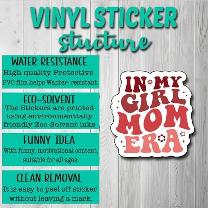 In My Girl Mom Era Sticker, Sticker Gifts Mom Decorate Books, Laptops, Water Bottles Kindles Stickers, Phones Tumbler Sticker 3" Inch