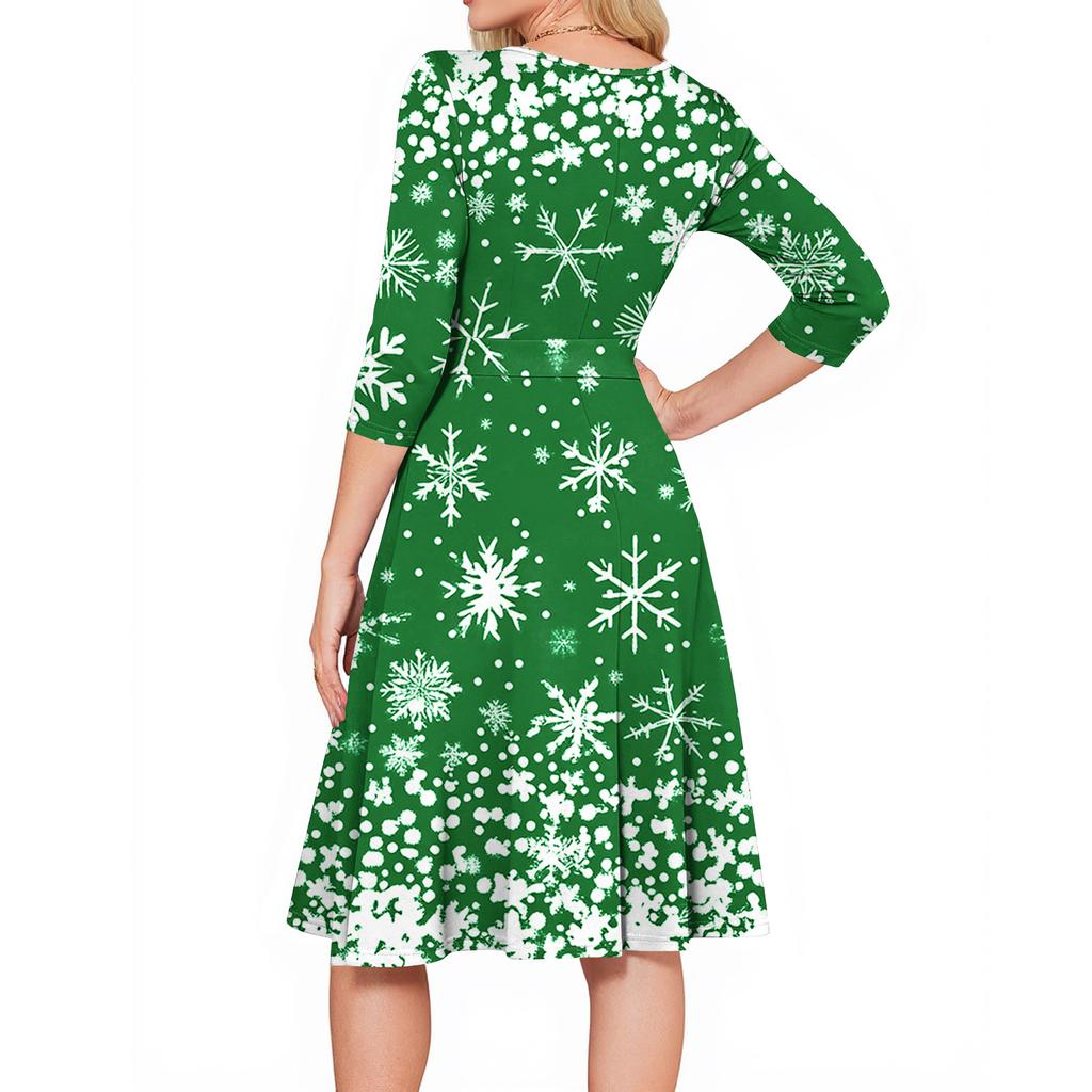 Women's Cocktail Dresses 3/4 Sleeve Vintage Wedding Guest Dress