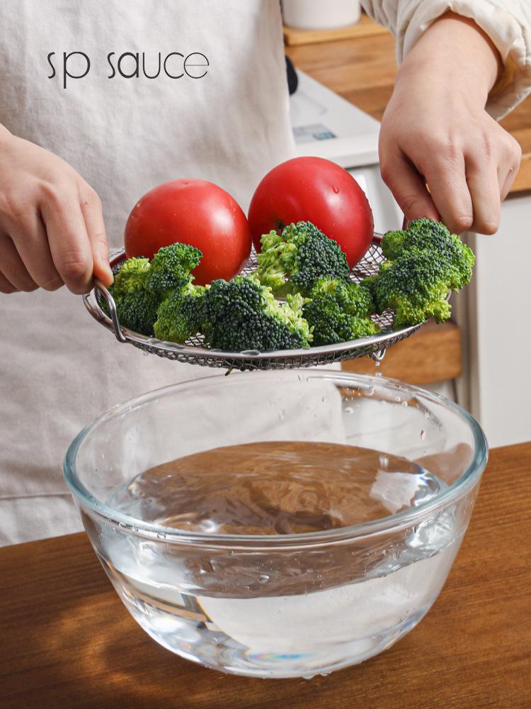 Stainless Steel Double Ear Skimmer Ladle with Handle