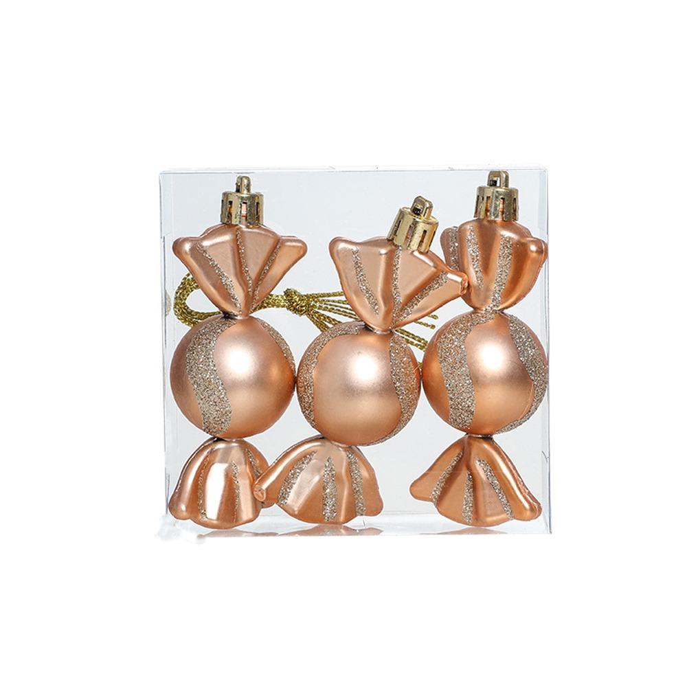 Plastic Christmas Pinecone Bell Pendants Champagne Merry Christmas Decor  Party Favors
