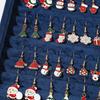Xiaomi 25Pairs/5Pairs Christmas Series Earrings Cartoon Santa Claus Gingerbread Man Snowflake Alloy Earrings Set Women Christmas Gifts