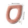 Winter Warm Toilet Seat Cover Mat Portable Bathroom Toilet Pad Cushion with Handle Thickened Soft Washable Warmer Accessories