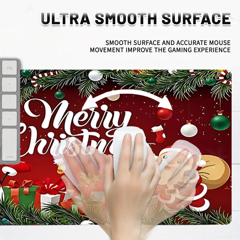 1PC Christmas Santa Claus Oversized Mouse Pad - Non-Slip Rubber Base Perfect for Office School Esports Home Decor Desk Mat 316A