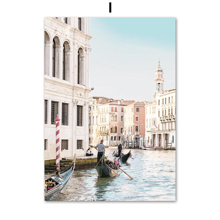 

Санторини Синий океан Море Пляж Дверь Венецианский канал Настенная живопись на холсте Плакаты и принты Настенные картины для декора гостиной 40X60cm No Framed