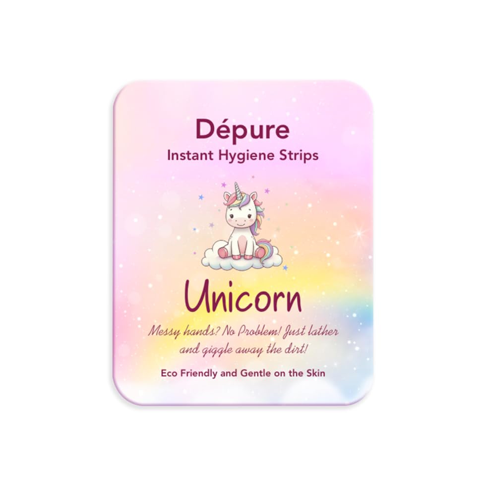 Unicorn Soap for Kids | Depure | Colorful & Printed | Instant Hygiene Strips | Pack of 5 Depure The Perfect Mess-Free Handwashing Solution?