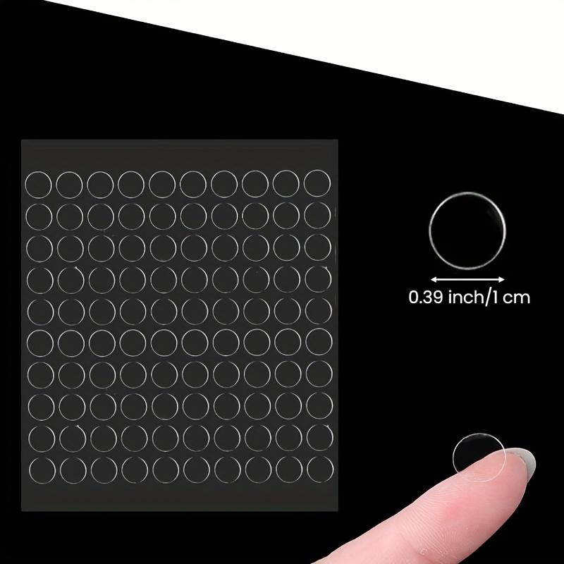 100 200 1100 Pcs 10mm Round Fully Transparent Double-Sided Adhesive Dots for Crafts Home Decor Balloon Party Setup