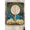 Large Tree of Life Leather Grimoire Journal: Blank Book of Shadows