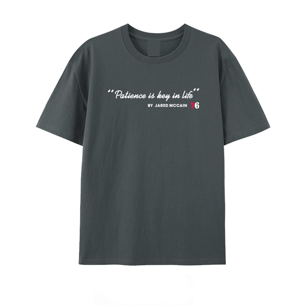 Jared Mccain's 76 Men Patience Is The Key Magic Brother's Basketball Accessories American Casual Cotton Short-Sleeved T-Shirt