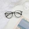 Fashionable Minimalist Retro Korean Version Ultra Light Student No Makeup Black Big Round Frame Glasses Female
