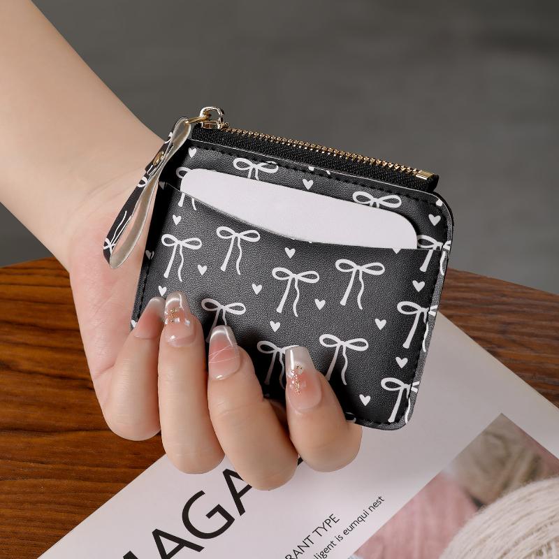 Stylish Bow Coin Purse, Credit Card Holder, Large Capacity Small Card Holder, Slim Coin Purse, Suitable For Women And Girls