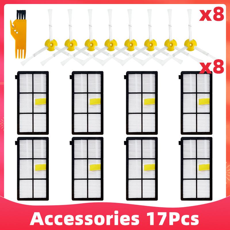 Fit For ( iRobot Romba 800, 860, 865, 866, 870, 871, 880, 885, 886, 890, 898, 900, 966, 980, 990 ) Brush Filter Part Accessory