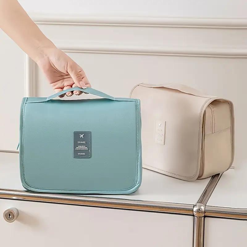 Waterproof Hanging Toiletry Bag for Men, Travel Cosmetic Organizer with Separate Compartment, Portable Shaving Wash Pouch