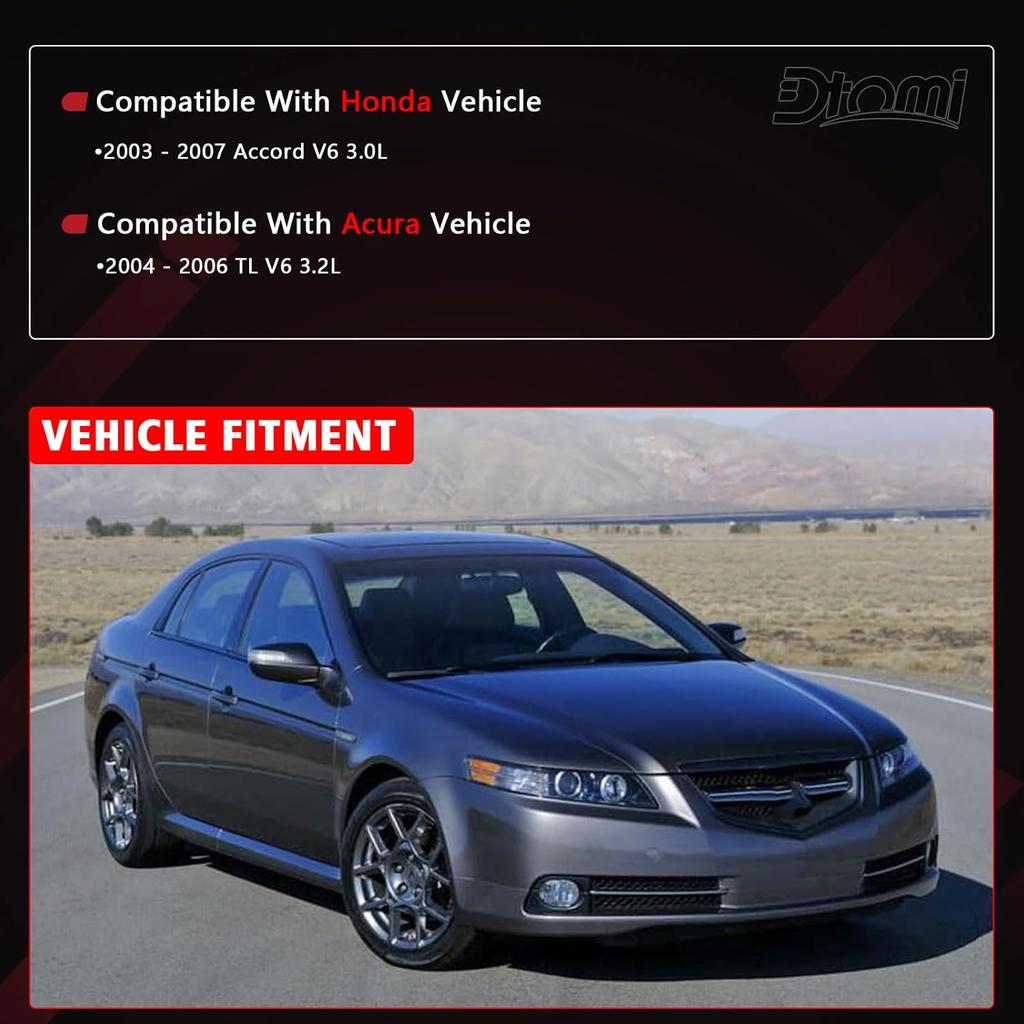 Engine Air Intake Hose W/Clamps Compatible With Honda Acura Vehicle Accord V6 3.0L 2003-2007, TL V6 3.2L 2004-2006 Replace# 17228-RCA-A00,