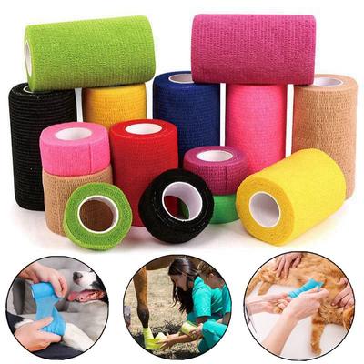 1PC Pet Bandages Anti-fouling Devices Self-adhesive for Cats Dogs Elastic Bandage Outside Foot Protective Hair Free Cloth Straps