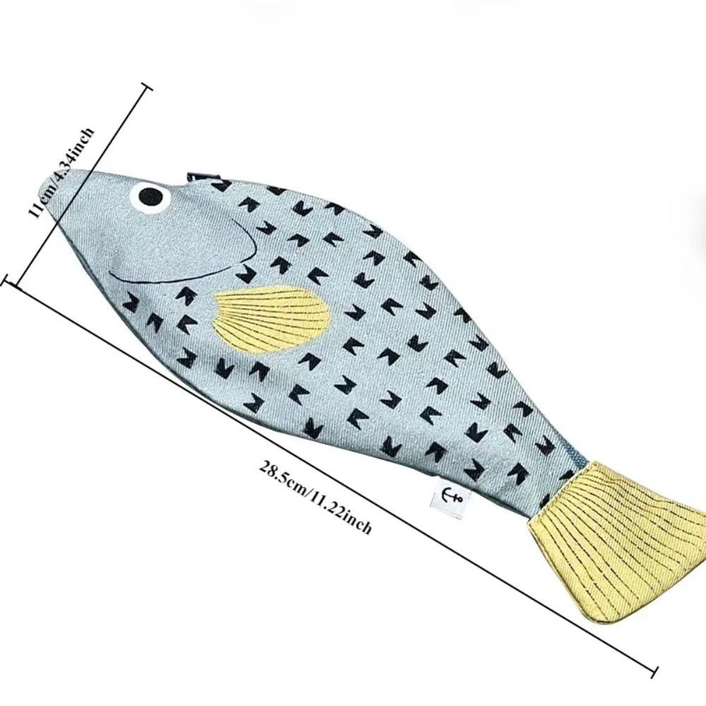 Creative Pencil Case Grouper Shape Stationery Storage Bag Novelty Fish Pencil Bag  Makeup Organizer