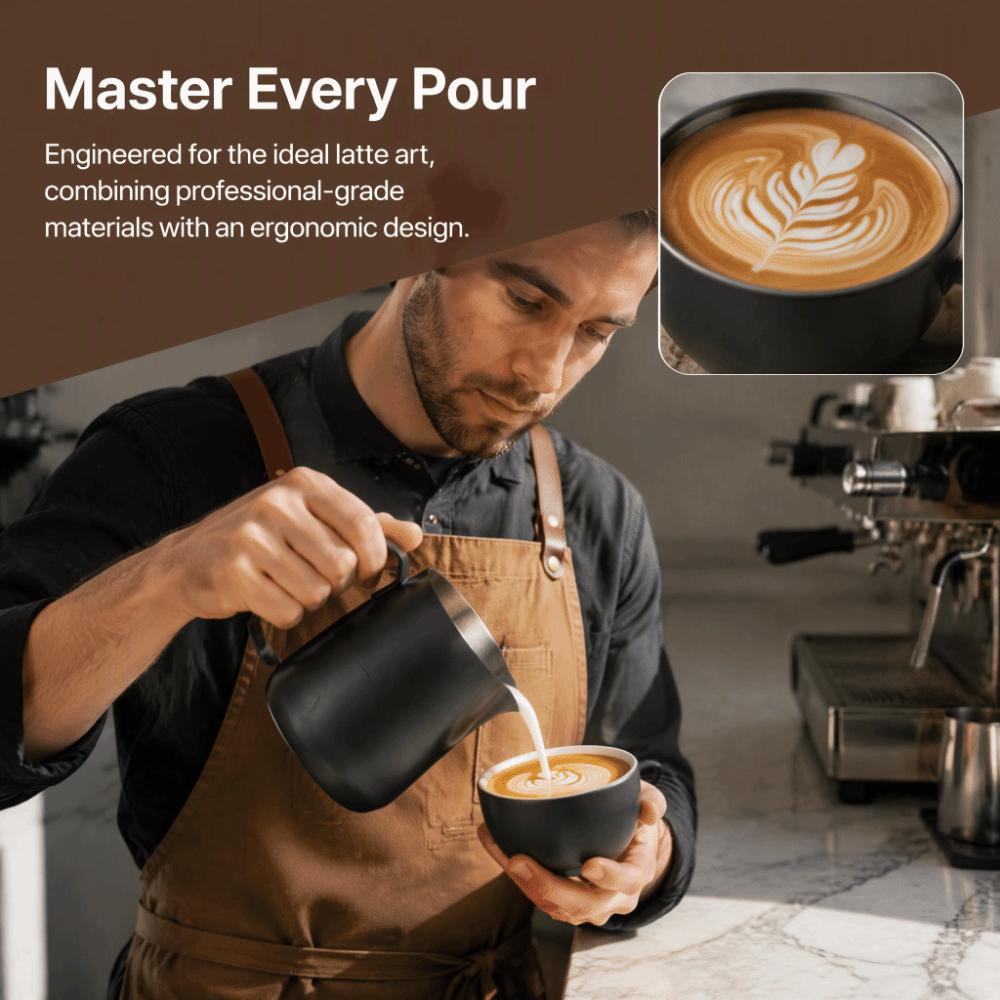 Pointed Spout Milk Frother Cup 450ml Capacity Milk Pitcher Durable Frothing Pitcher For Coffee