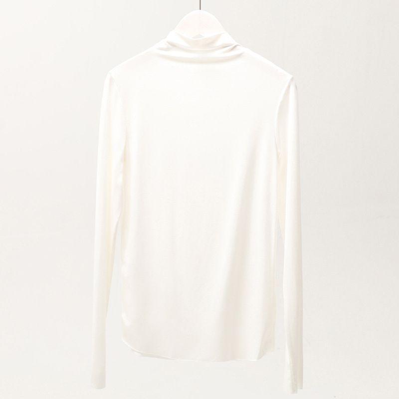 Stylish Women's Summer Polo Top With High Neck And Long Sleeves In Fashionable Design