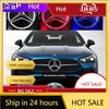C200 E200 New 2025 For Mercedes Benz Car Front Grill Logo Light mirror face LED Badge Emblem Luminous Decorative Light For Merce