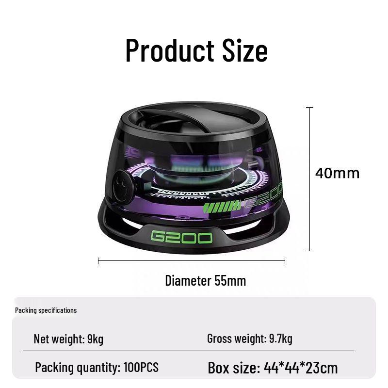 G200 Personalized Bluetooth Speaker: Compact Wireless Outdoor Speaker with Colorful Ambient Light and Powerful Subwoofer