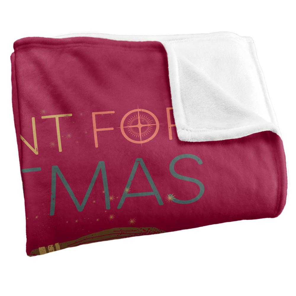Harry Potter All I Want For Christmas Quidditch Blanket