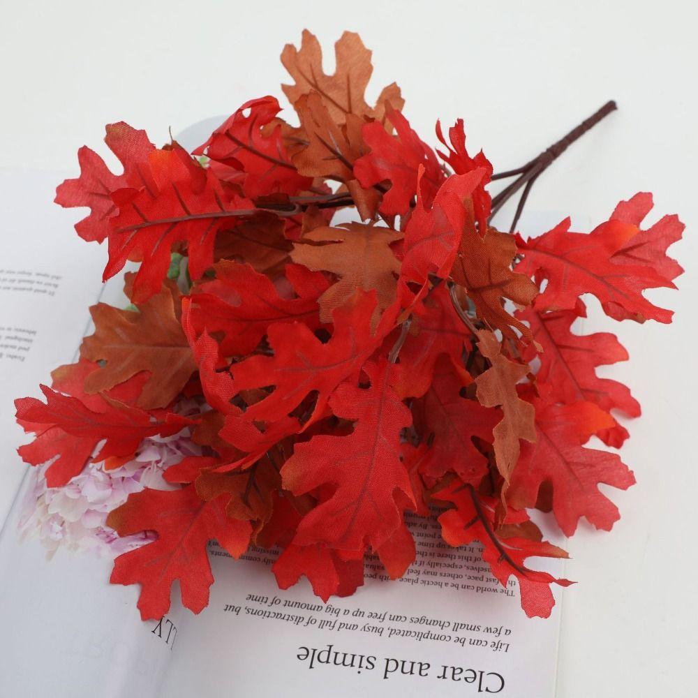 2PCS Fabric Artificial Maple Leaf Fallen Style Maple Leaf Bouquet for Wedding Decor