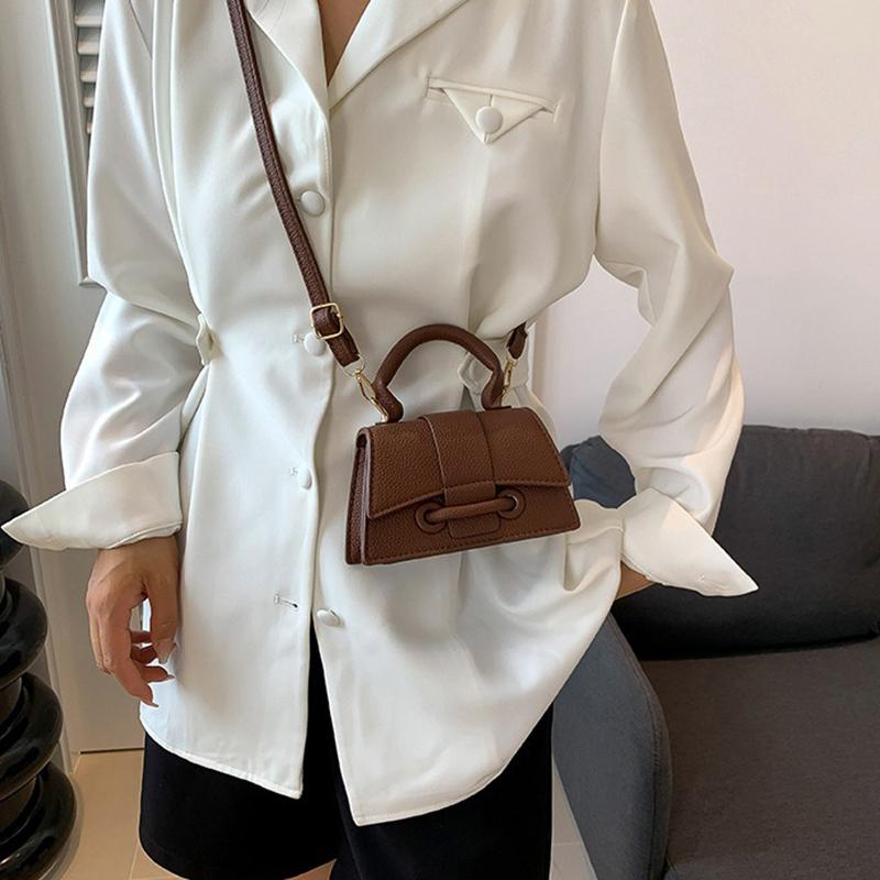 Γυναικείες τσάντες υψηλών προδιαγραφών 2024 Νέες τσάντες χειρός με πολύπλευρη υφή Μίνι χιαστί τσάντα