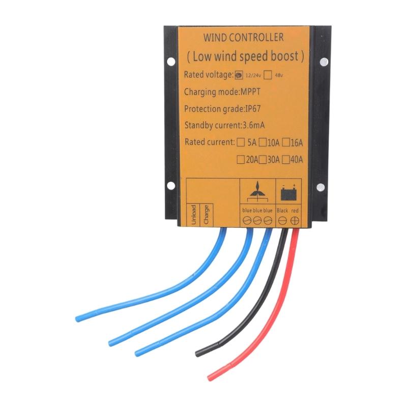MPPT Wind Controllers for 300W 1000W Systems 12V 24V 16A IP67 Waterproof Overloads Protective Efficient Heat Dissipation 1
