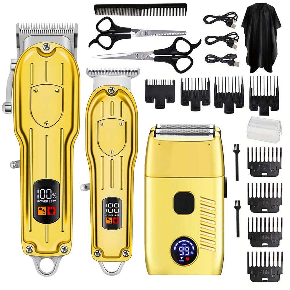 Professional Hair Clippers Electric Razor Shavers Men Rechargeable Clippers and Trimmers Beard Trimmer Barber Kit