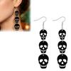 Stylish Acrylic Accessories for Costumes 1 Pair Halloween Earrings Women, Gothic Dangle Earrings, Fashionable Lightweight Women Spooky Bat Pumpkin