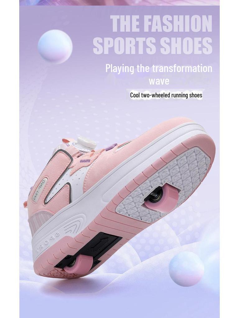 Children's Double-Wheel Deformation Roller Skates for Girls and Boys