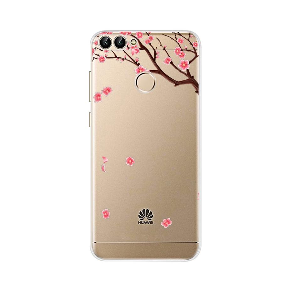 For Huawei P Smart Case TPU Soft Silicon Lavender Flower Back Cover Phone Case For Huawei P Smart 2018 FIG-LX1 PSmart Case 5.65"
