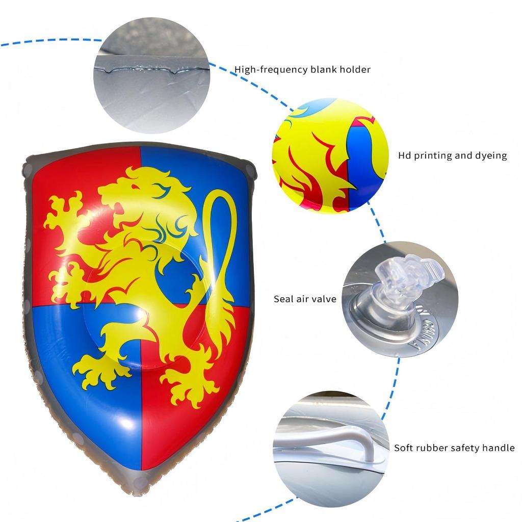 Inflatable Sword and Shield Knight Party Favors Set Blow Up Medieval Sword Shield for Prince Party Favors Decorations