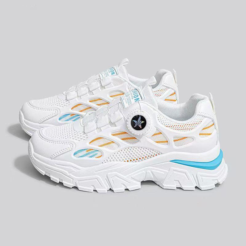 Fashion Rotating Button Men'S Sports Shoes Breathable Summer Student Running Shoes Men'S Single Shoes