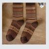 1 Pair of Autumn and Winter Retro Thick Mid Tube Socks Maillard Winter Thick American Pile Socks Mid Tube Short Socks Set