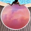 Pastel Aesthetics Round Beach Towel,Absorbent Quick Dry Sand Free Lightweight Travel Camping Bath Towels,Round Throw Blanket