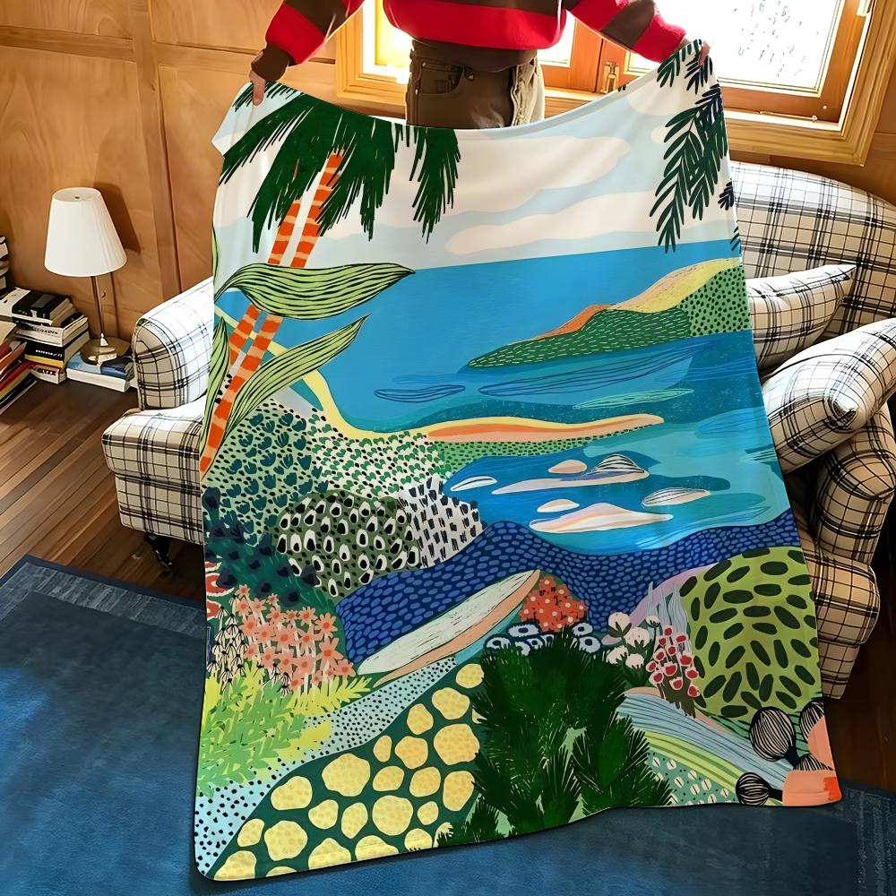 Artist M-Marina E-Ester C-Castaldo Throw Flannel Cozy Print Blanket, Portable, Durable Machine Washable cute Cool