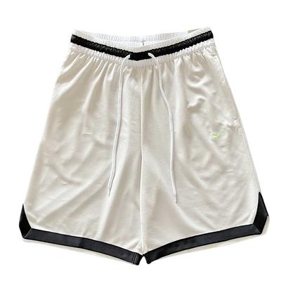 Mittelhohe Schnürung Colorblock Gerade Bein Freizeithorts Herrenshorts Weiß DH7161-030