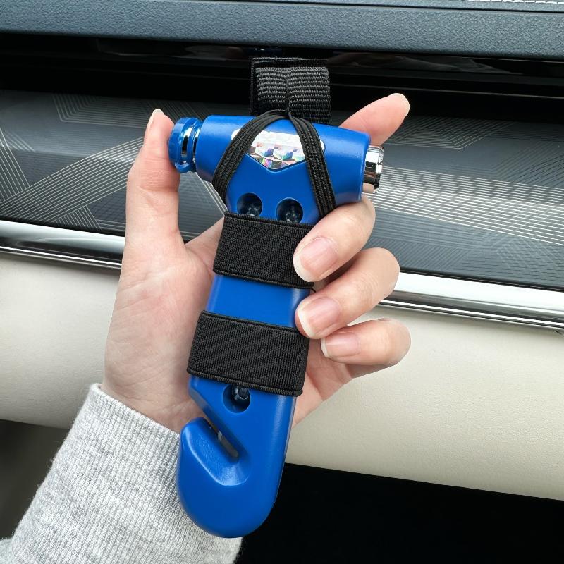 1Pcs Car Essentials Tool Window Breaker 3in1 Emergency Escape Tool With Car Window Breaker And Seatbelt Cutter Car Safety Hammer
