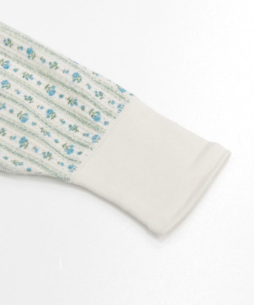 Morgan Striped Waffle Floral Raglan Long J.E. Women's T-Shirt (Pack)