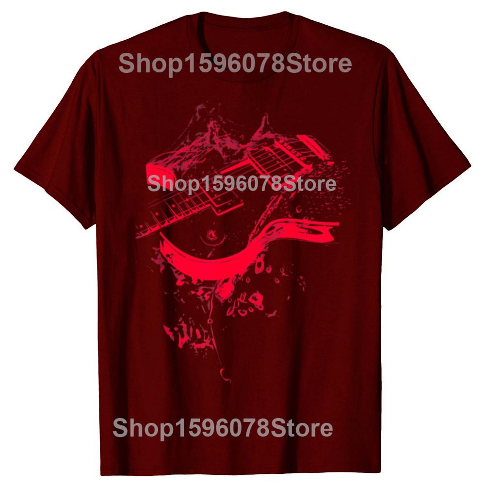 Funny Guitar Cool Rock Music Musicians T Shirts Men Women Cotton Humor Streetwear Tee Shirt Short Sleeve Unisex Loose Clothing