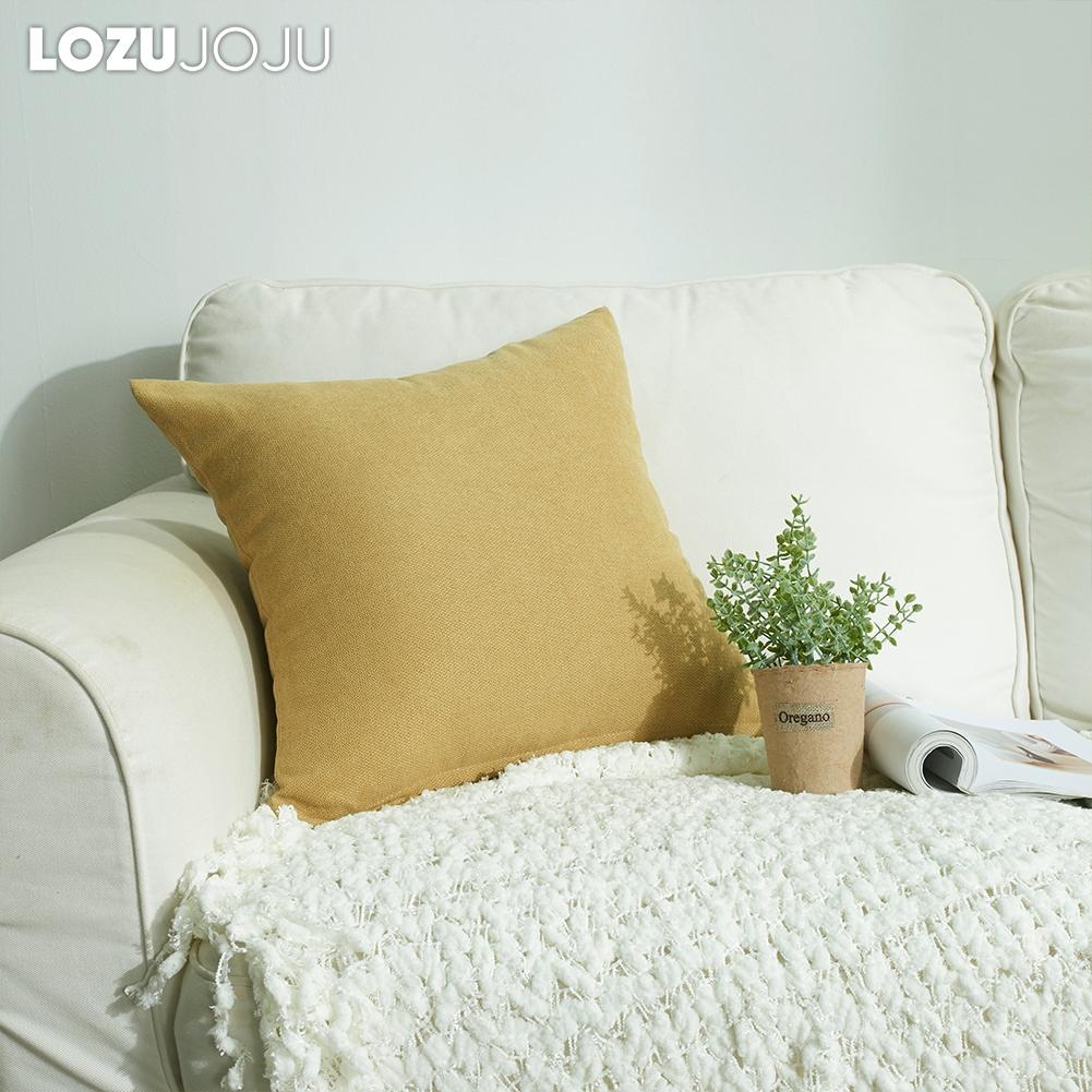1 STÜCK LOZUJOJU 11 Farben Einfacher Moderner Stil Massiver Sofakissenbezug Bettkissenbezüge für Autosofa Büro 45 x 45 cm
