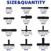 Car Hose Connector Assortment Reducer Set Plastic Straight T Piece Connectors For Cooling Systems Fuel Systems