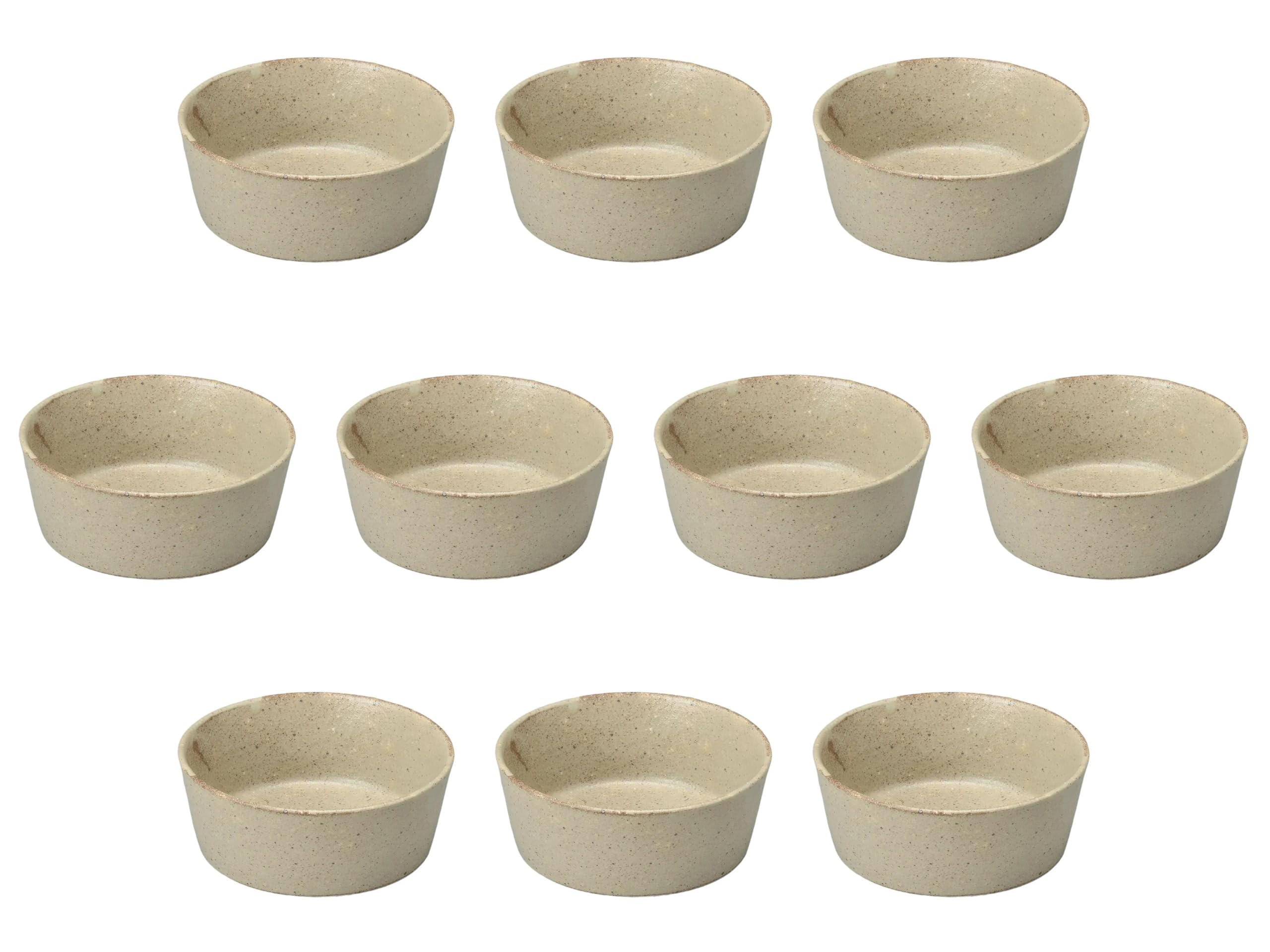 

Set of 10 KASANE Glazed Soba Large x Medium Bowls by Setomonohonpo Bowls, [14.5 6cm]