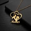 Atoztide Custom Name Necklace for Women Stainless Steel Jewelry Heart Pendant Choker Chain Personalized Mothers Day Gift