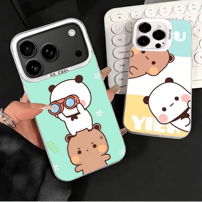 Bubu Dudu Cartoon Cute Soft Phone Case for iPhone 15 16 17 Pro Max 17Air 16E 14 Plus 13 12 Mini Shockproof Cover Back Shell