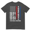 United States Air Force American Vintage Usa Flag Patriotic Tshirt