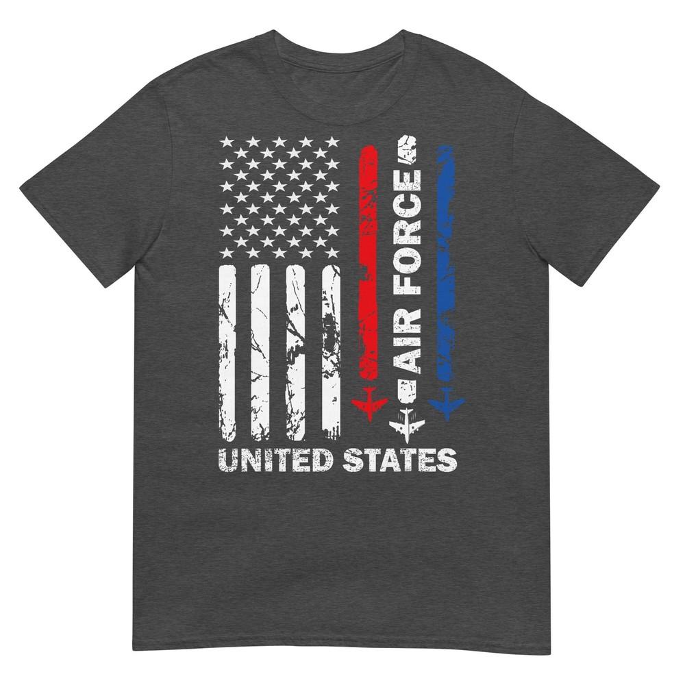 United States Air Force American Vintage Usa Flag Patriotic Tshirt